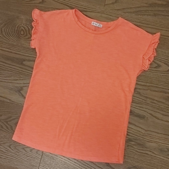 Girls ruffle sleeve t-shirt - Picture 1 of 3